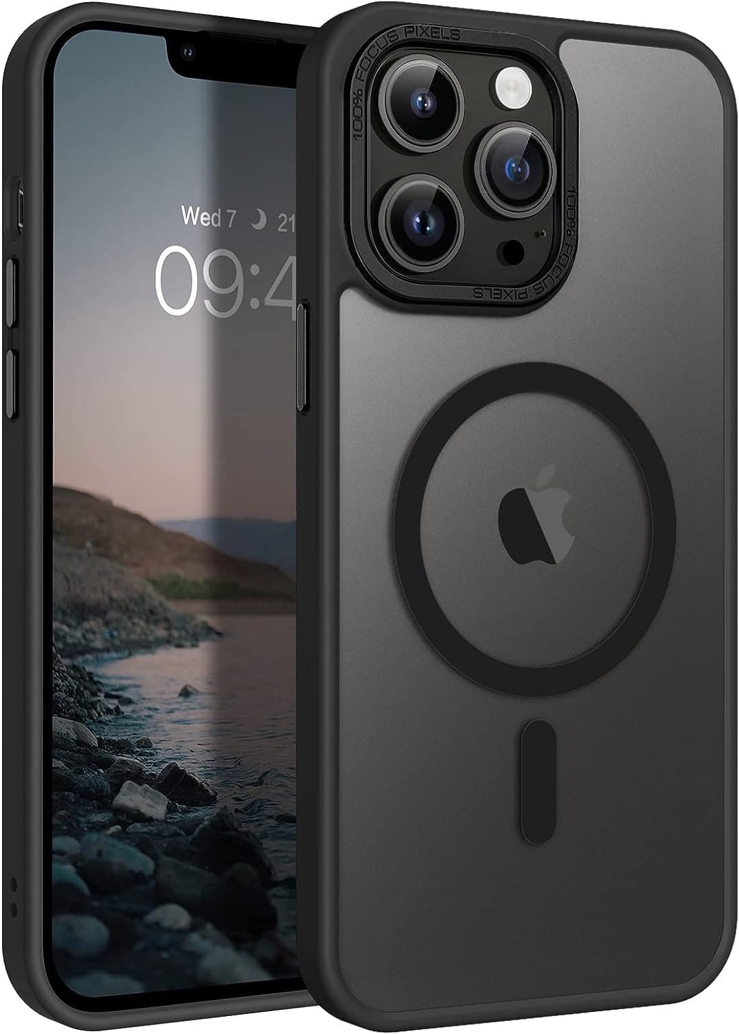 for Iphone 13 Pro Max Phone Case,Iphone 13 Pro Max Magnetic Case [Compatible with Magsafe] Translucent Matte Shockproof Women Men Girl Protective Case Cover for Iphone 13 Pro Max 6.7",Black
