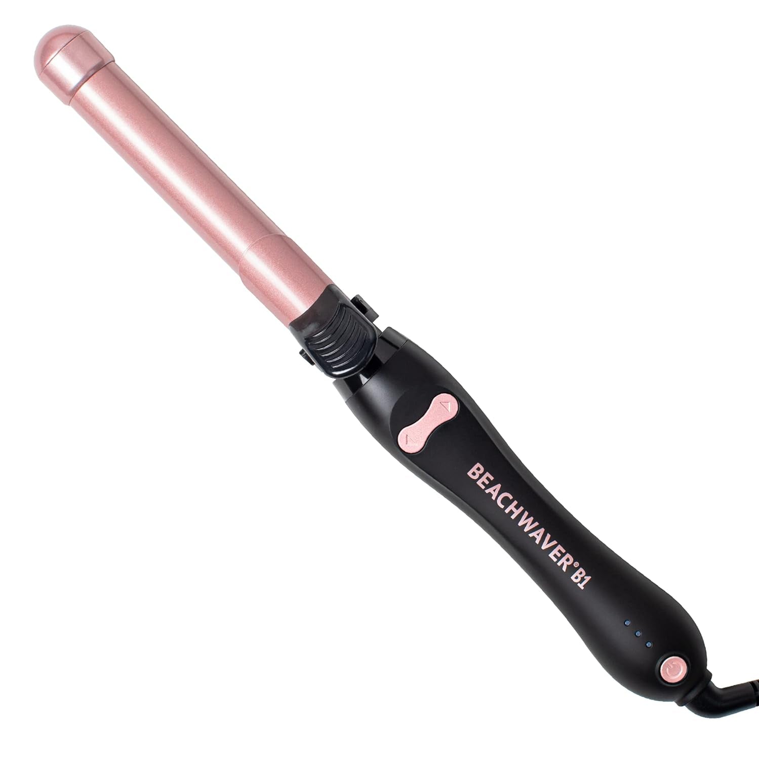 B1 Rotating Curling Iron - Automatic 1" Ceramic Curling Iron - Easy-To-Use Spinning Wand for Long-Lasting Waves, Auto-Shut Off, Travel-Friendly, Dual Voltage (BW160), Midnight Rose