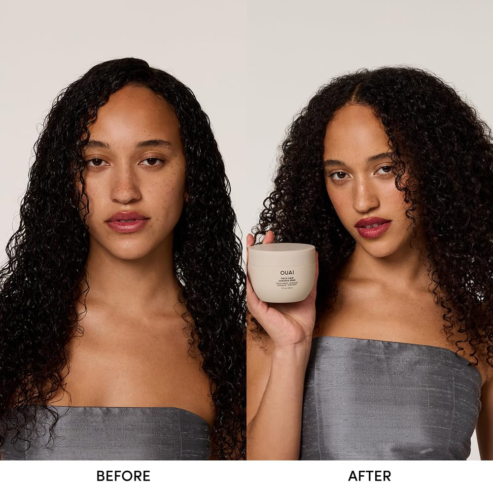 Thick Hair Mask - Deep Conditioning Hair Mask with Almond Oil, Olive Oil, & Hydrolyzed Keratin to Restore Damaged Strands - Phthalate & Paraben Free (8 Fl Oz)