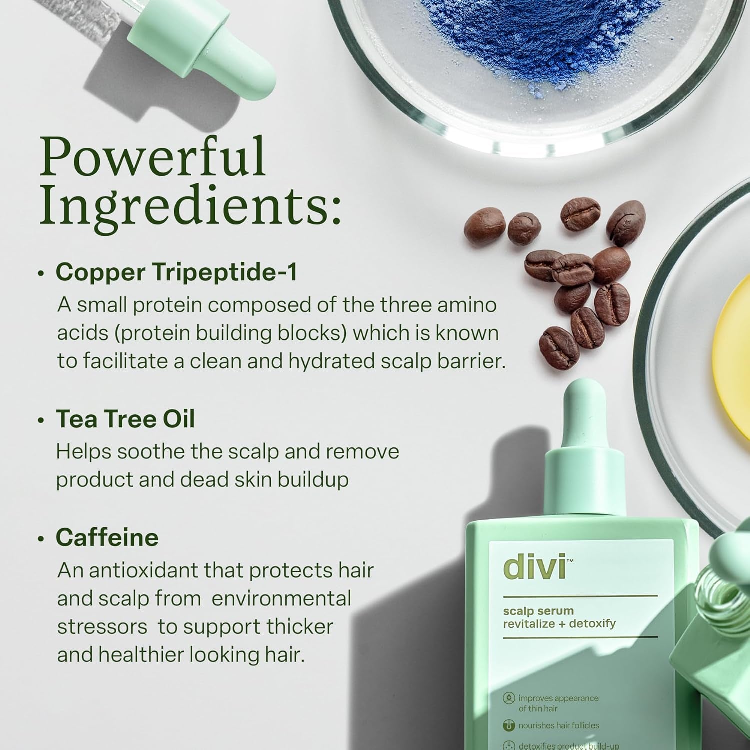 Scalp Serum for Thinning Hair - Clinically Tested Nourishing Formula with Amino Acids, Caffeine, and Rosemary Oil for Enhanced Scalp Health and Fuller Hair Appearance, Reduces Oil and Product Buildup
