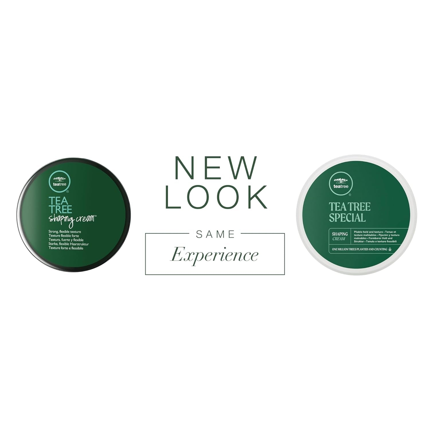 Tea Tree Shaping Cream, Hair Styling Cream, Long-Lasting Hold, Matte Finish, for All Hair Types