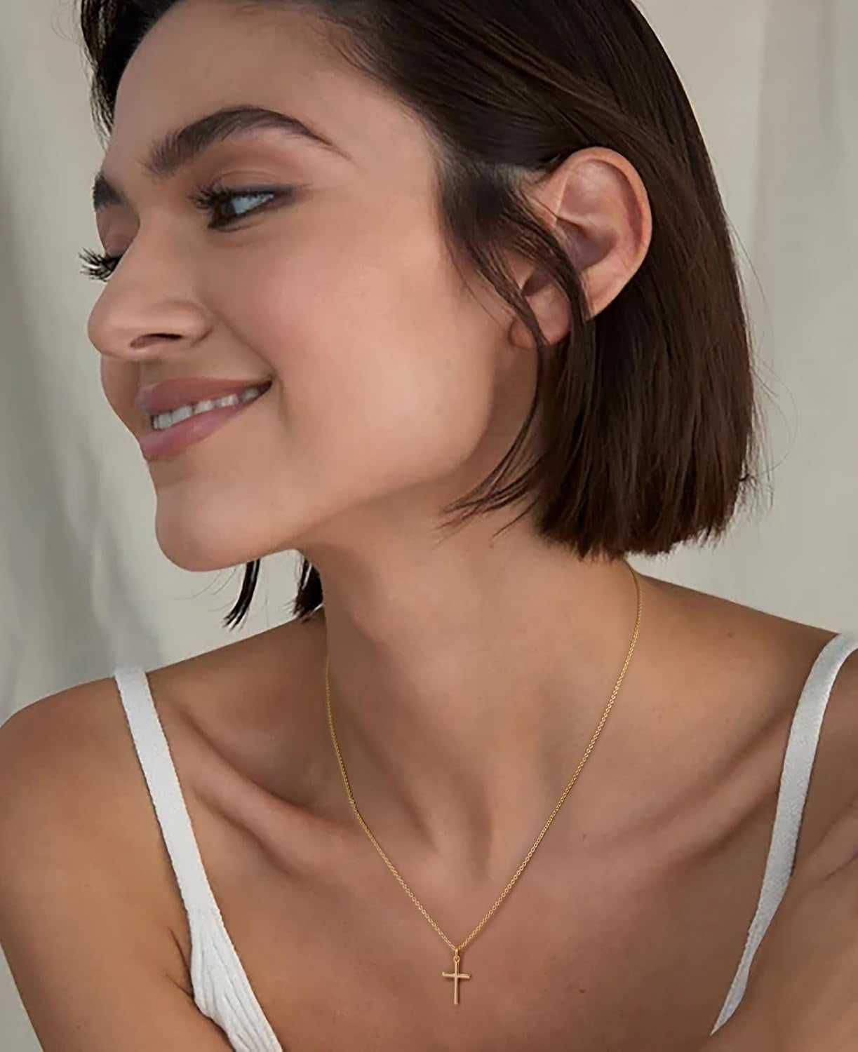 14K Gold Cross Necklaces for Women Gold Cross Chain Minimalist Cross Pendant Small Cross Necklace for Women Cross Jewelry