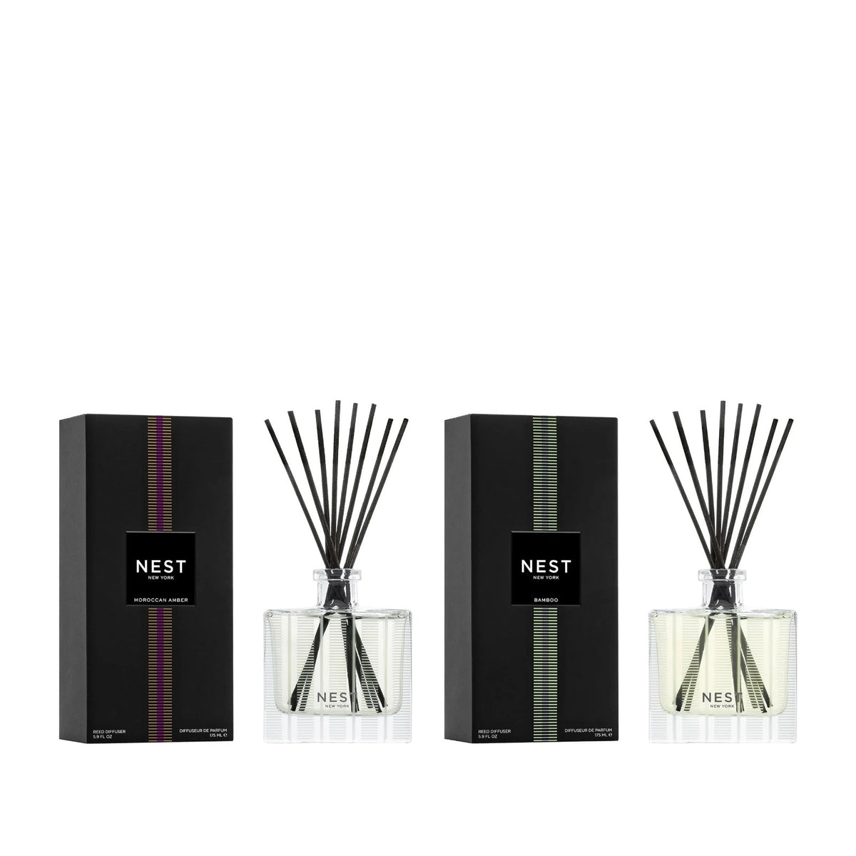 NEST Reed Diffuser Duo | Moroccan Amber + Bamboo
