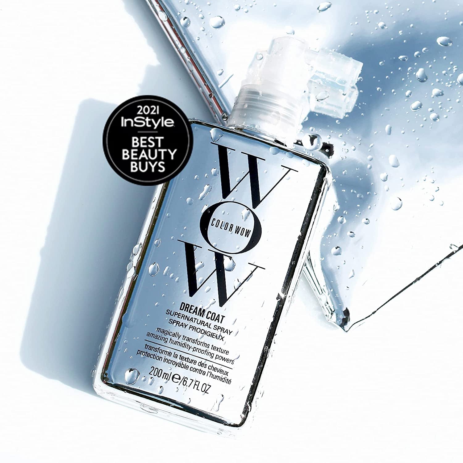 Color Wow Dream Coat Supernatural Spray – Multi Award Winning anti Frizz Spray Keeps Hair Frizz Free for Days  Matter the Weather with Moisture Repellant anti Humidity Techlogy; Glass Hair Results