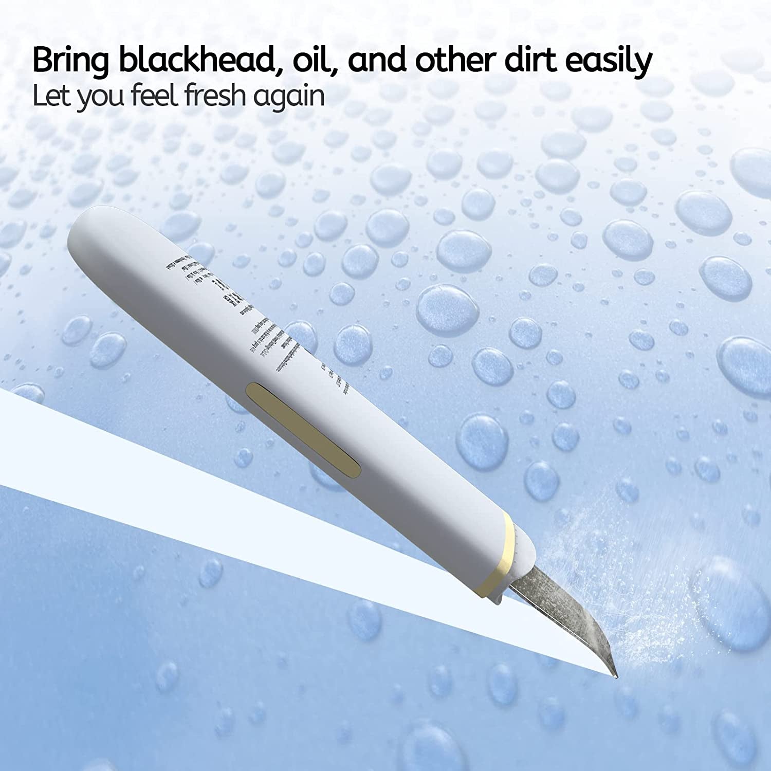 Skin Scrubber Skin Spatula Blackhead Remover with 4 Modes, Pore Spatula for Face, Facial Spatula for Deep Cleansing-White