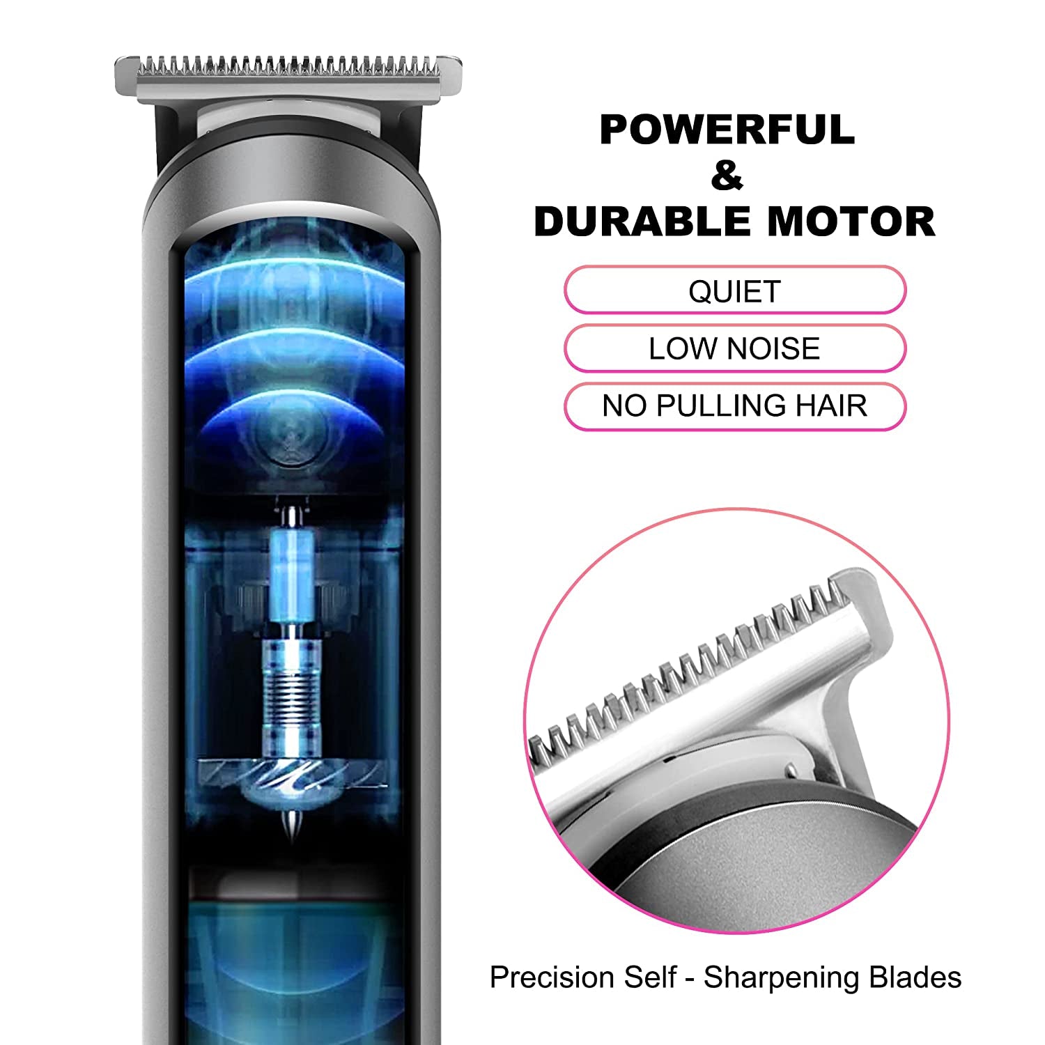 Hair Trimmer for Women, Waterproof Bikini Trimmer, Rechargeable Pubic Hair Clippers and Trimmer, Electric Shaver for Women, Women Electric Razor, Hair Cut Kit, Barber Grooming Set, Aurora Gray
