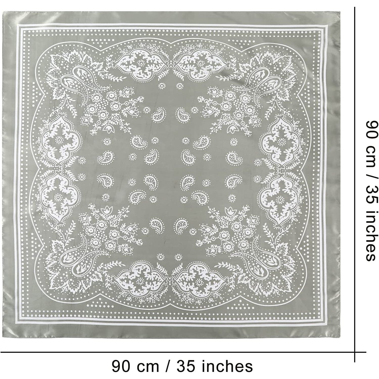 35” Satin Large Square Head Scarves - 4PCS Silk like Neck Scarf Hair Sleeping Wraps Lightweight Satin Silk Scarfs