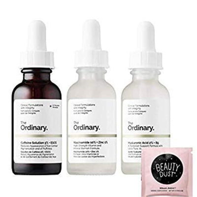 Face Serum Set! Caffeine Solution 5%+EGCG! Hyaluronic Acid 2%+B5! Niacinamide 10% + Zinc 1%! Help Fight Visible Blemishes and Improve the Look of Skin Texture&Radiance