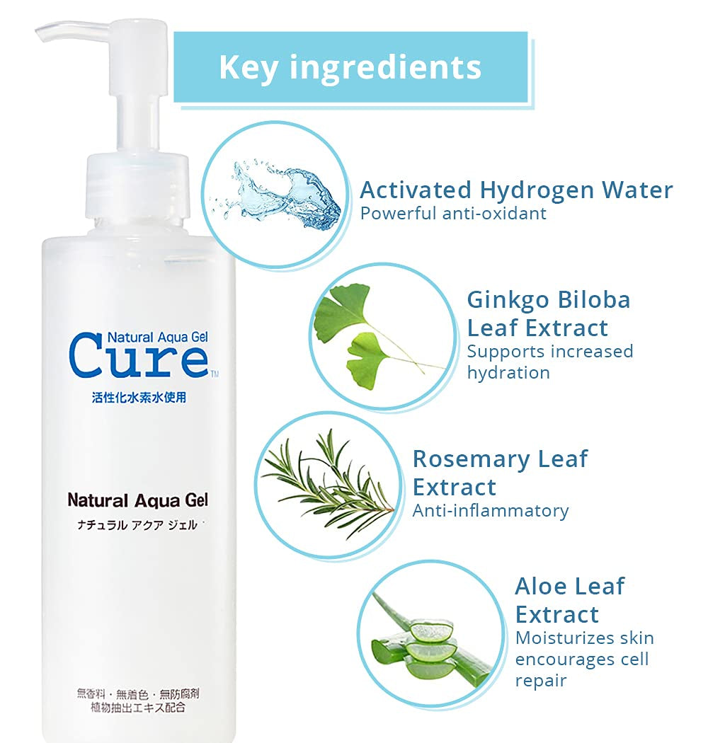 Toyo - Cure Aqua Gel Gentle Exfoliator - Facial/Full-Body Peeling Gel, Water-Based Exfoliator, Dead Skin Remover for Bright, Youthful Skin, 250Ml. - 1 Pack