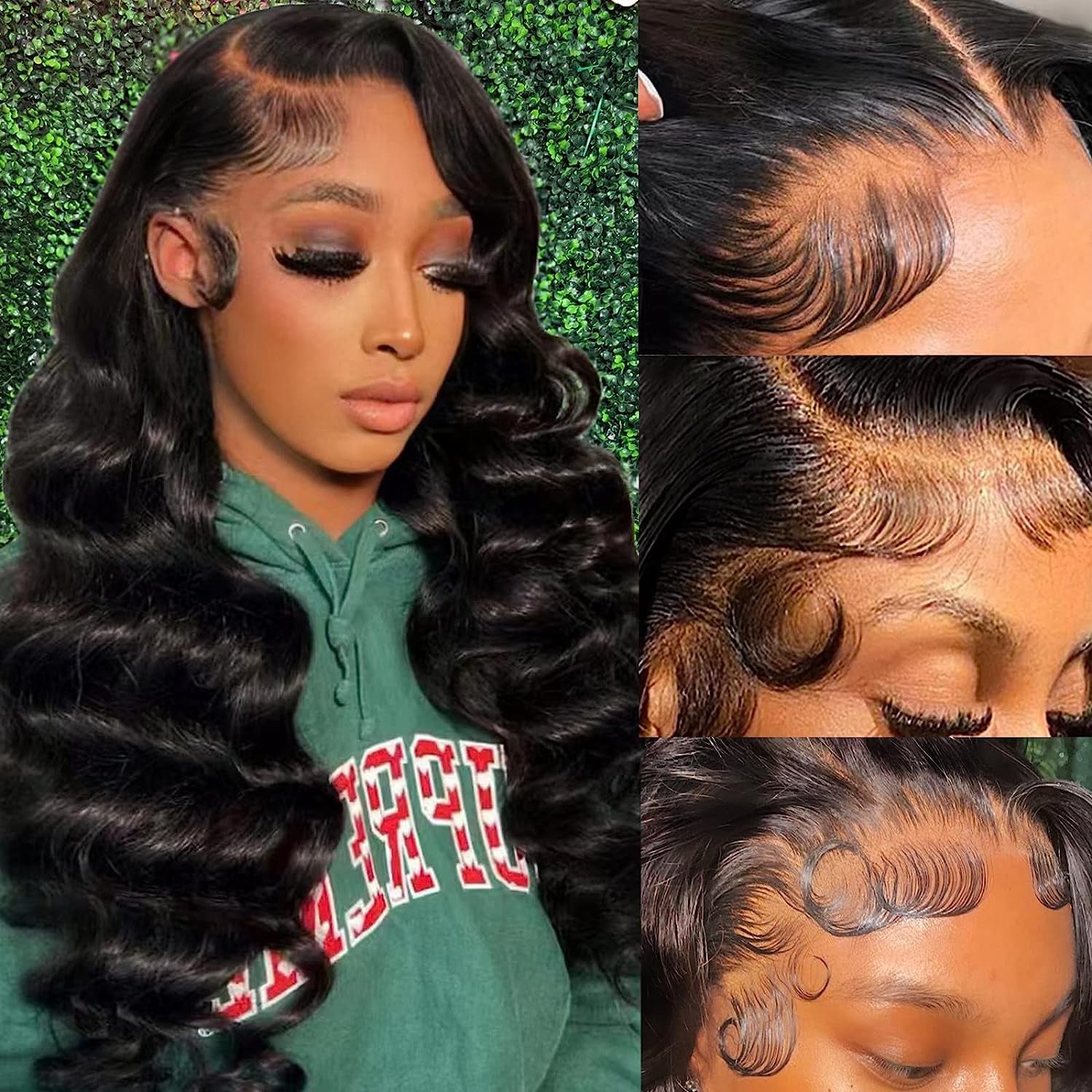 YELHADU Body Wave Lace Front Wigs Human Hair Pre Plucked 13X4 HD Lace Frontal Wigs Human Hair 150 Density Natural Black Wigs for Women Human Hair Lace Front Wig with Baby Hair Glueless 22 Inch