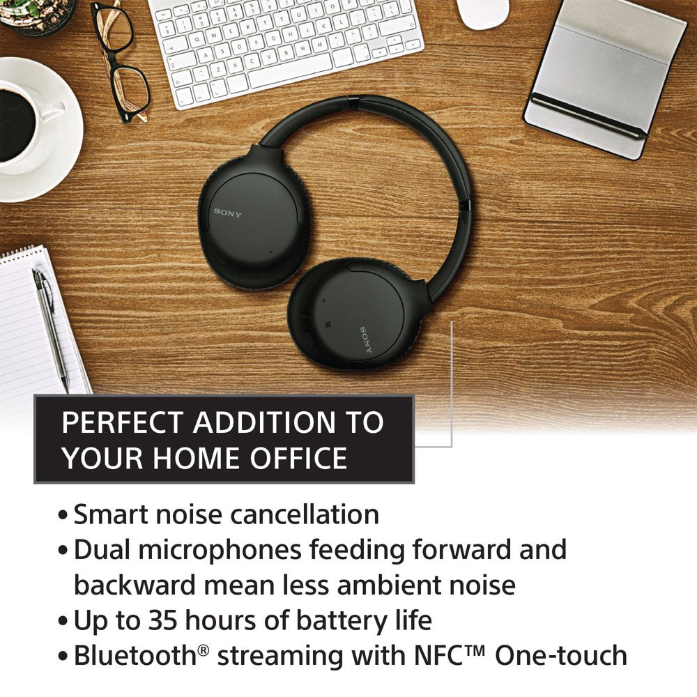Wireless Over-Ear Noise Canceling Headphones with Microphone, Black, WHCH710N/B