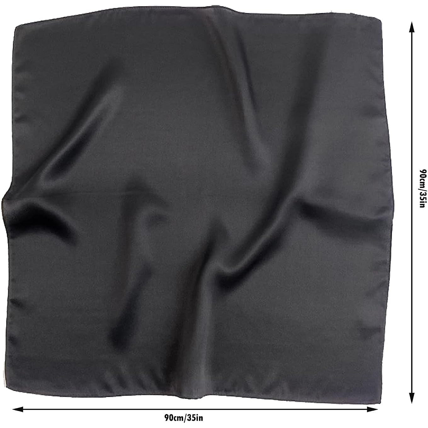 2 Pack 35" Satin Silk like Hair Scarf Bandana Light Head Wraps Neck Face Scarves Cover for Women