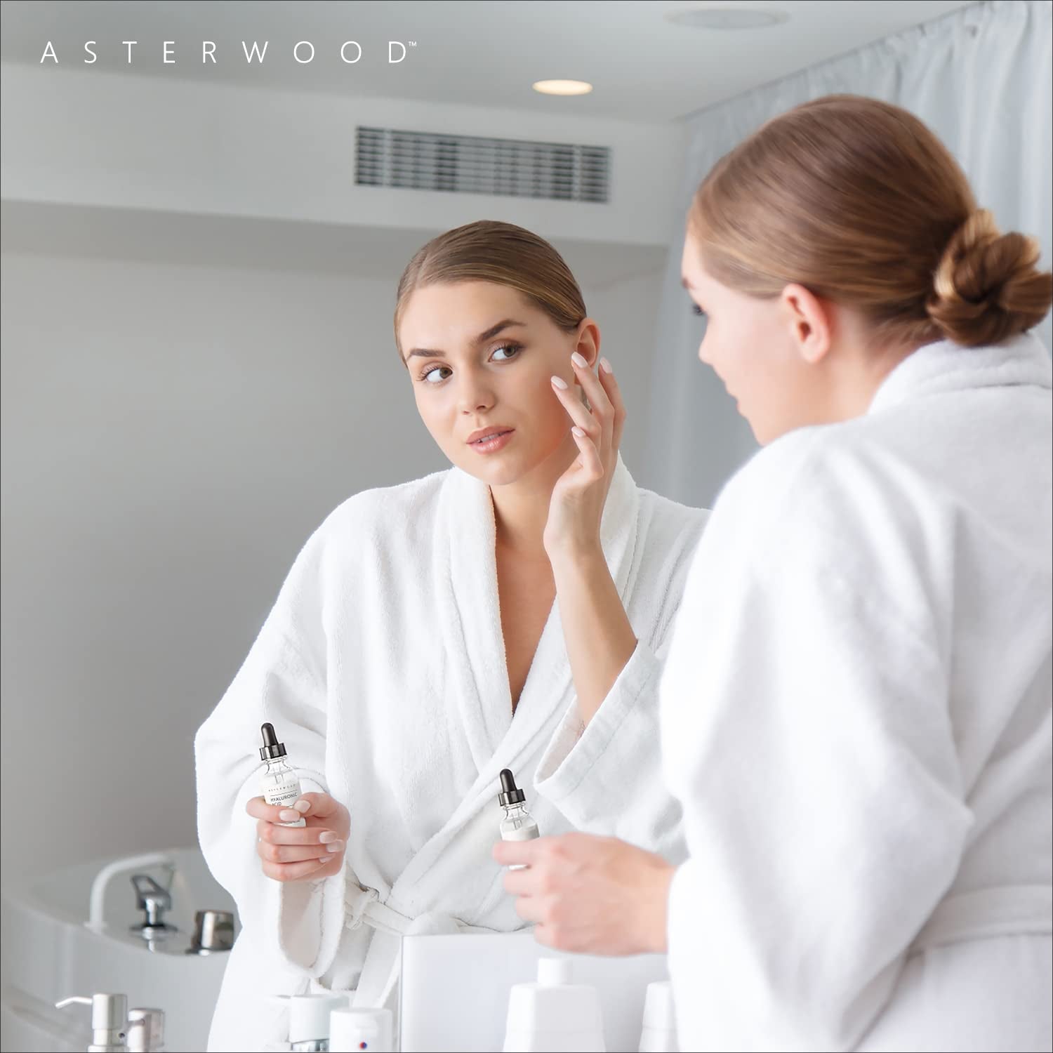Asterwood Pure Hyaluronic Acid Serum for Face (237 Ml/8 Oz); Plumping Anti-Aging Face Serum, Hydrating Facial Skin Care Product, Fragrance Free, Pairs Well with Vitamin C Serum & Retinol Serum