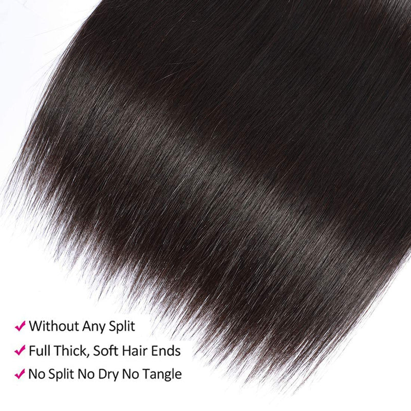 10A Straight Hair Bundles Brazilian Virgin Human Hair Bundles Straight 18 20 22 Inch 100% Unprocessed Virgin Hair Straight Weave Bundles Human Hair 3 Bundles Deals