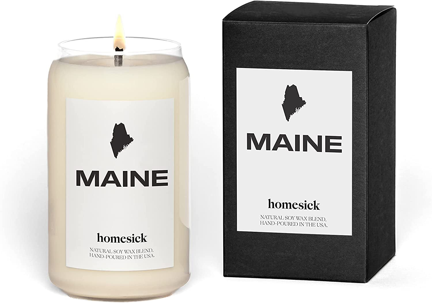Premium Scented Candle, Maine - Scents of Lavender, Sandalwood, Patchouli, 13.75 Oz, 60-80 Hour Burn, Natural Soy Blend Candle Home Decor, Relaxing Aromatherapy Candle
