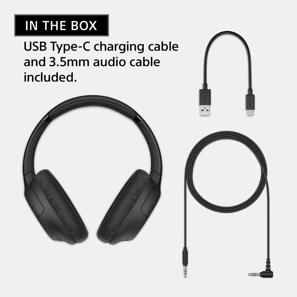 Wireless Over-Ear Noise Canceling Headphones with Microphone, Black, WHCH710N/B