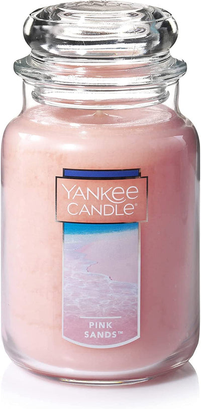 Yankee Candle Pink Sands Scented, Classic 22Oz Large Jar Single Wick Candle, over 110 Hours of Burn Time
