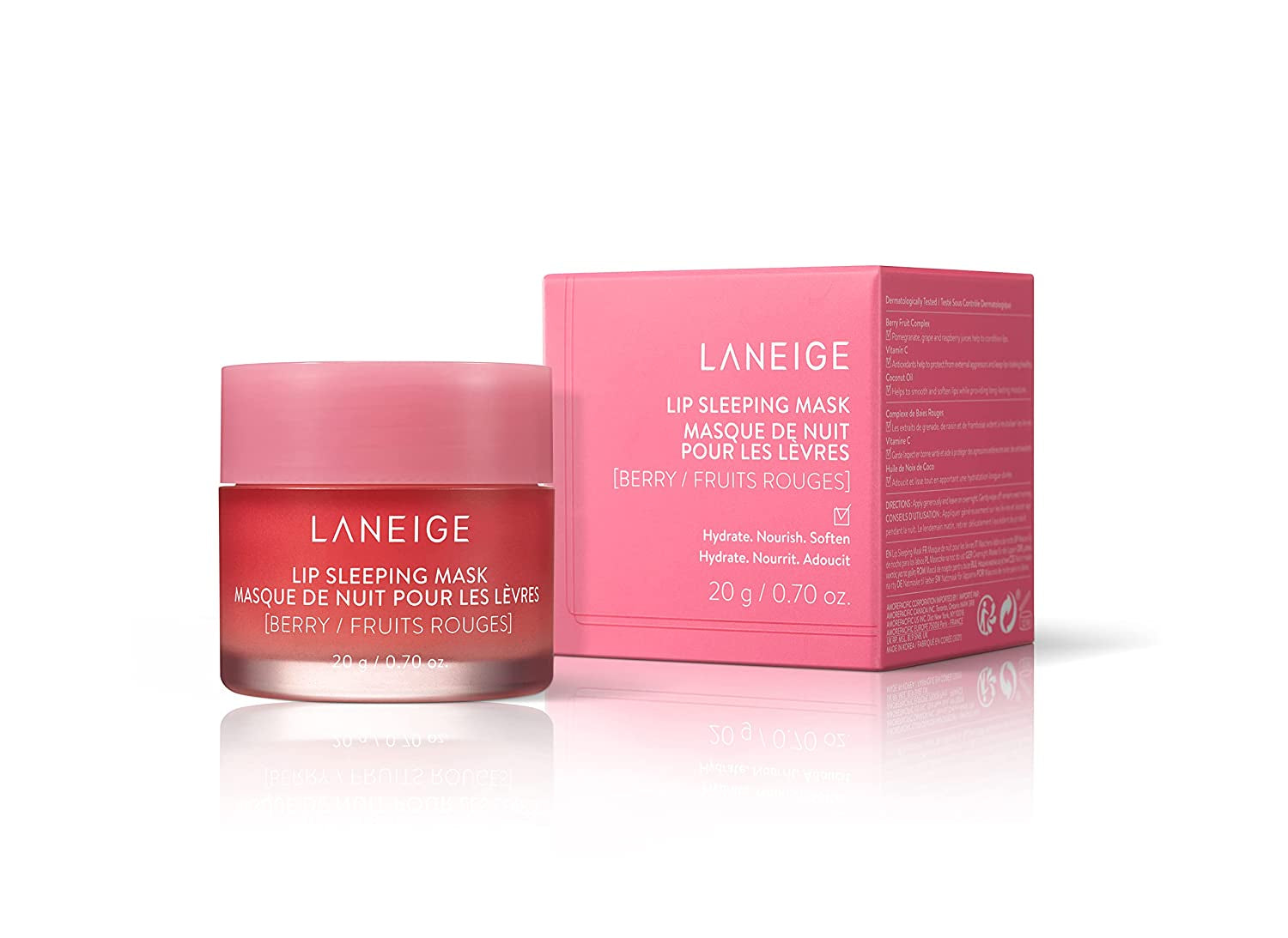 Lip Sleeping Mask: Nourish & Hydrate with Vitamin C, Antioxidants, 0.7 Oz.