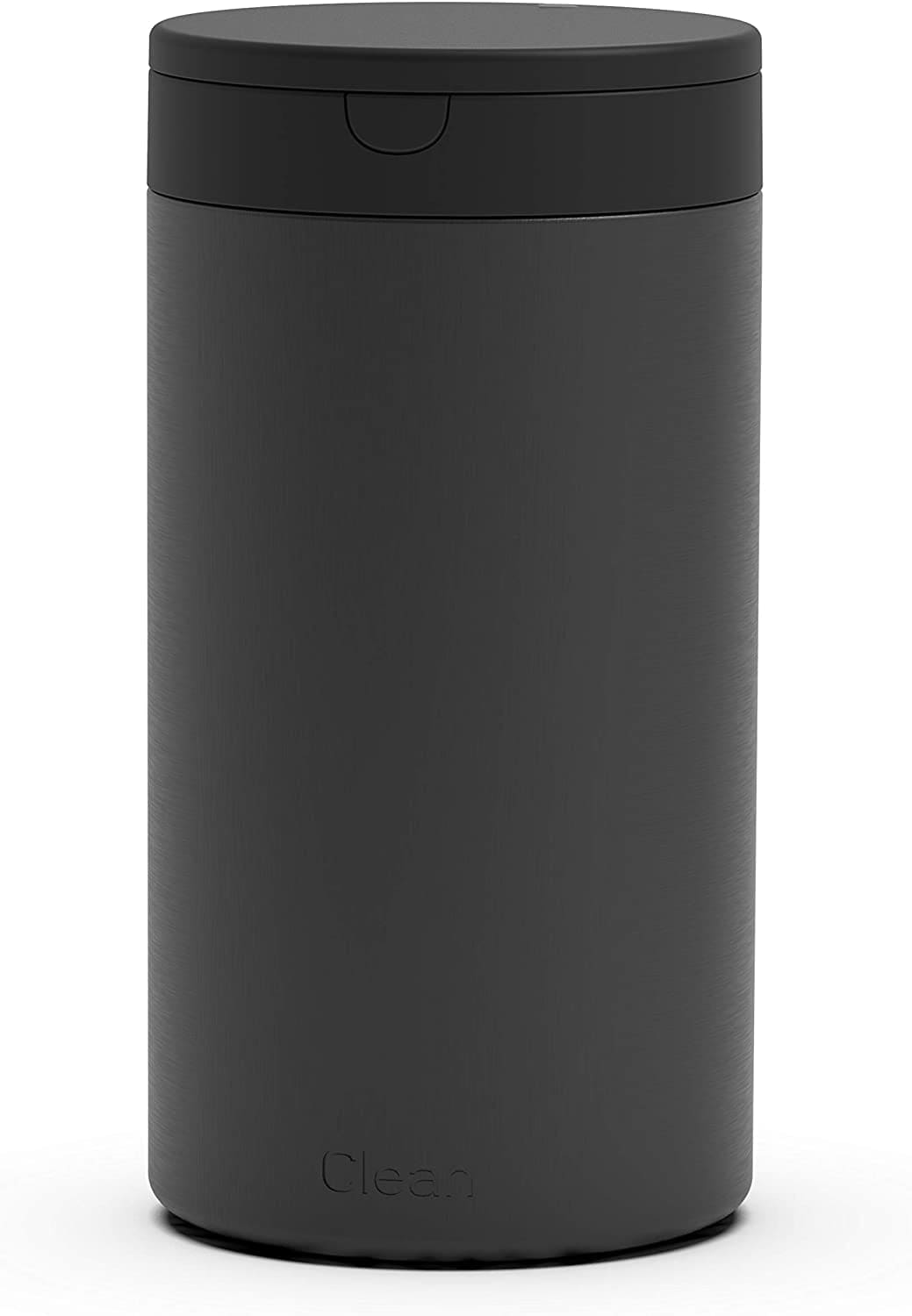 Spectrum Decorative Disinfecting Wipes Container (Black) - Refillable Dispenser for Bathroom, Kitchen, Classroom, Countertop, & Home Storage / Stainless Steel & Rust-Resistant