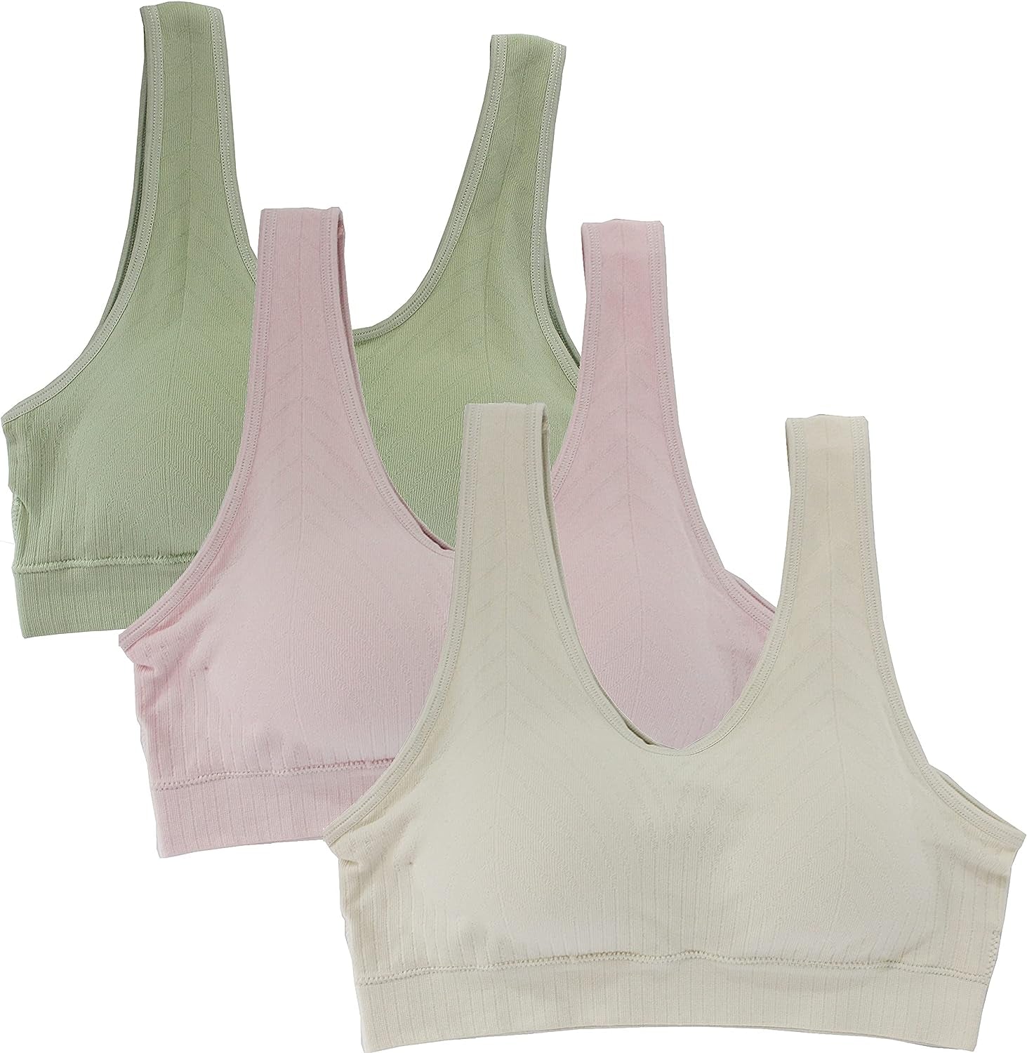 KINYAOYAO Women'S Pull on Style Seamless Comfortable Wire-Free Yoga Bra with Removable Pads