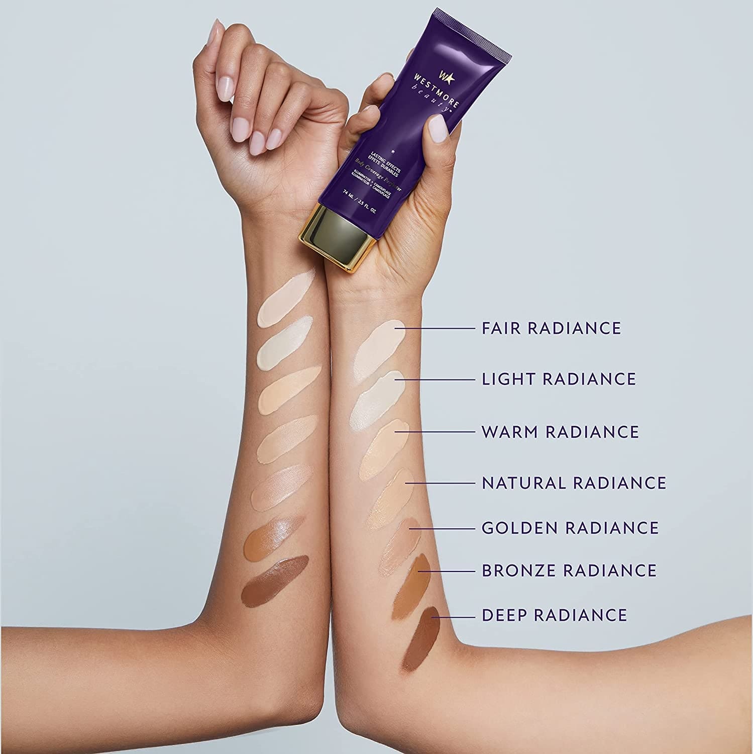 Body Coverage Perfector 2.5 Oz/ 74Ml (Natural Radiance) - Waterproof Leg and Body Makeup for Tattoo Cover up and More - the Best Tattoo Cover up Leg Makeup