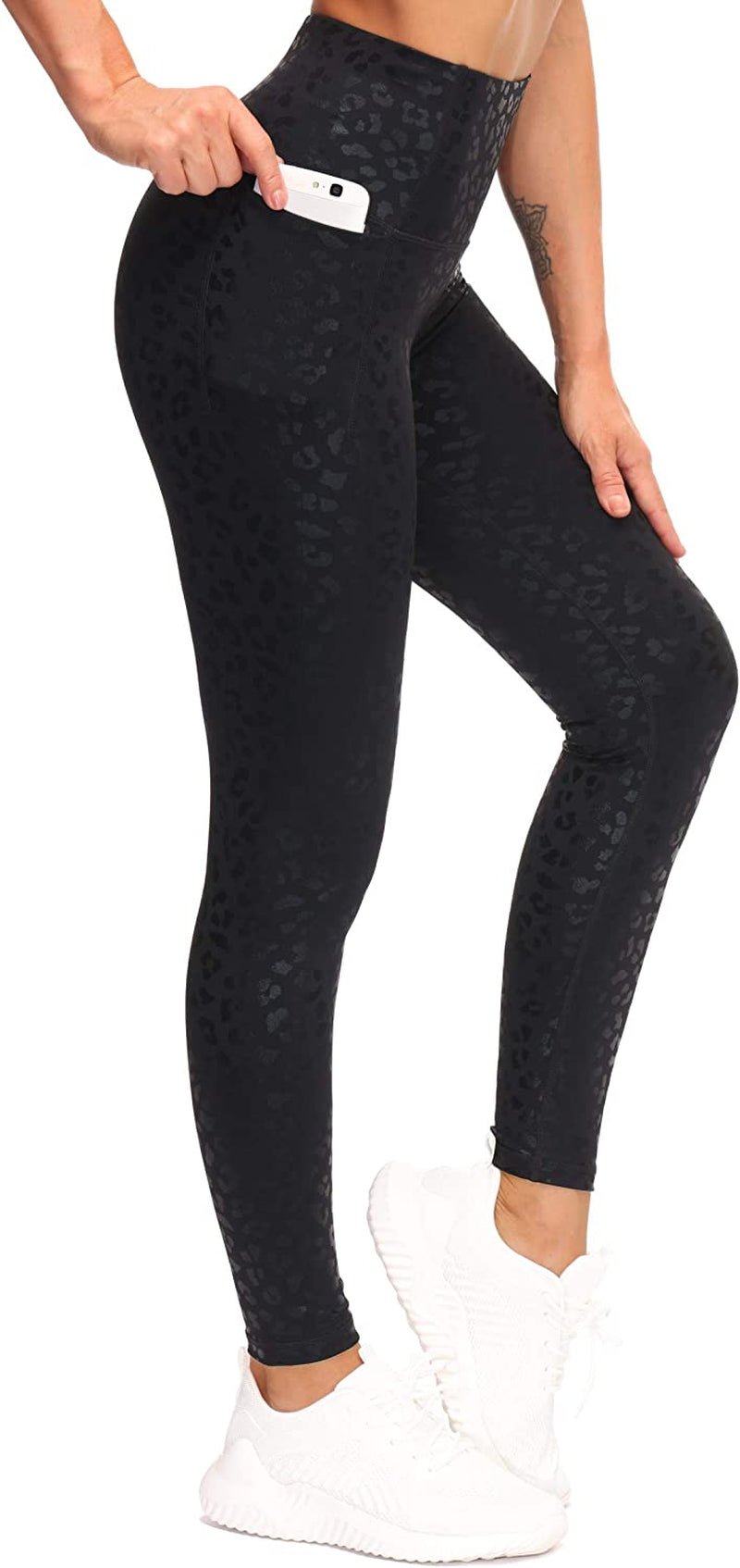 Tummy Control Workout Leggings with Pockets High Waist Athletic Yoga Pants for Women Running, Hiking