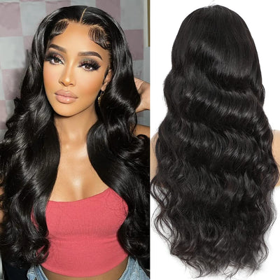 5X5 HD Lace Closure Wigs Human Hair Pre Plucked 5X5 Body Wave Lace Front Wigs Human Hair for Black Women 150% Density 10A Brazilian Virgin 5X5 Transparent Glueless Wigs Human Hair Pre Plucked with Baby Hair 20 Inch