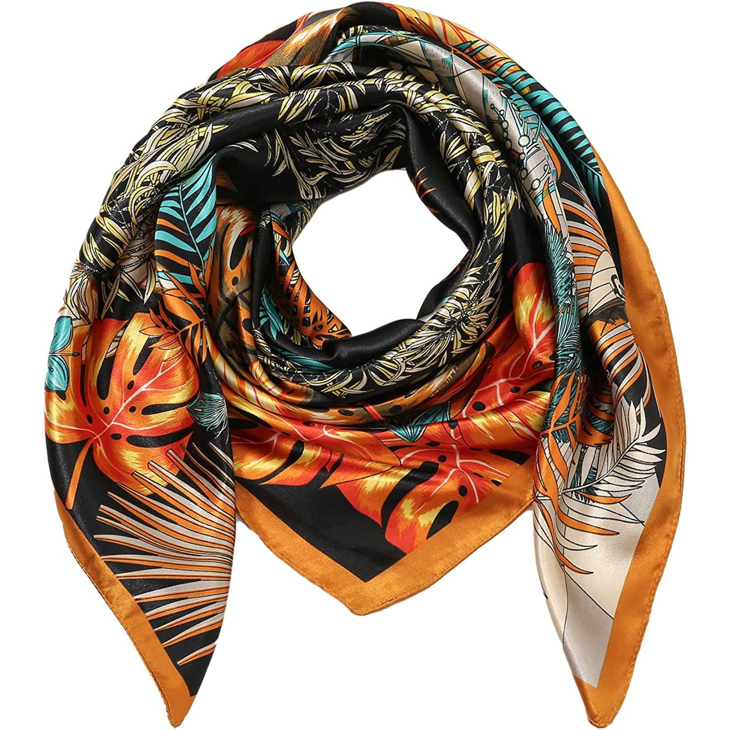 Head Scarf for Women like Silk Satin Scarf for Hair Wrapping at Night Bandana Square Scarf for Sleeping 35 Inch