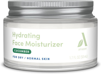 Hydrating Face Moisturizer with Avocado & Almond Oils, Squalane & Cocoa Butter, Vegan, Cucumber, Dermatologist Tested, Normal to Dry Skin, 1.7 Fl Oz