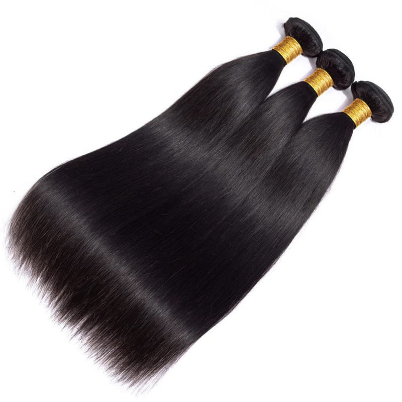 10A Straight Hair Bundles Brazilian Virgin Human Hair Bundles Straight 18 20 22 Inch 100% Unprocessed Virgin Hair Straight Weave Bundles Human Hair 3 Bundles Deals