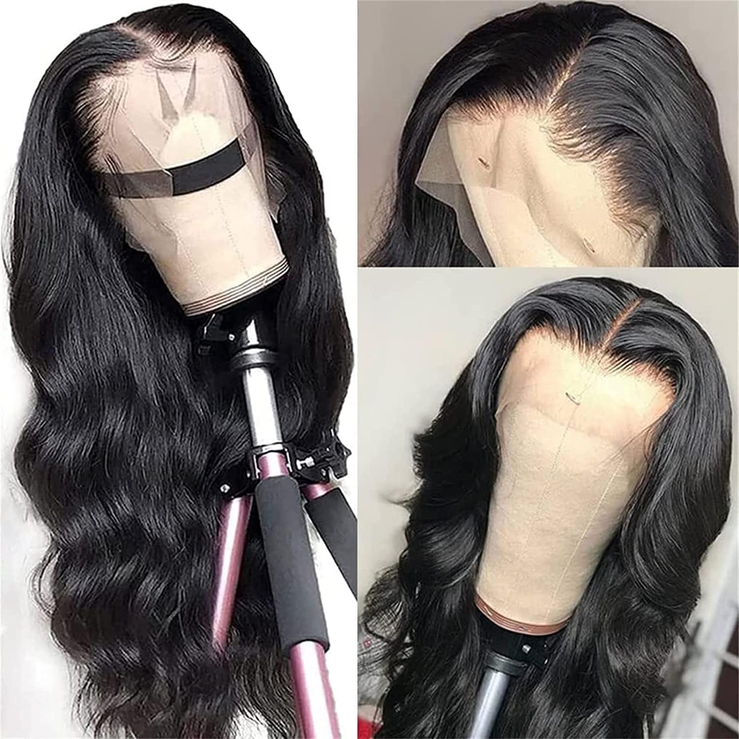 26 Inch Body Wave Lace Front Wigs Human Hair Pre Plucked 180% Density 13X4 HD Lace Front Wigs for Black Women, Glueless Wigs Unprocessed Brazilian Virgin Human Hair with Baby Hair Bleached Knots