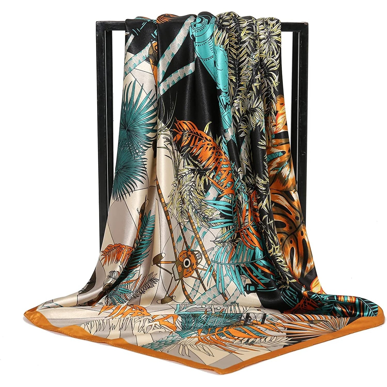 Head Scarf for Women like Silk Satin Scarf for Hair Wrapping at Night Bandana Square Scarf for Sleeping 35 Inch