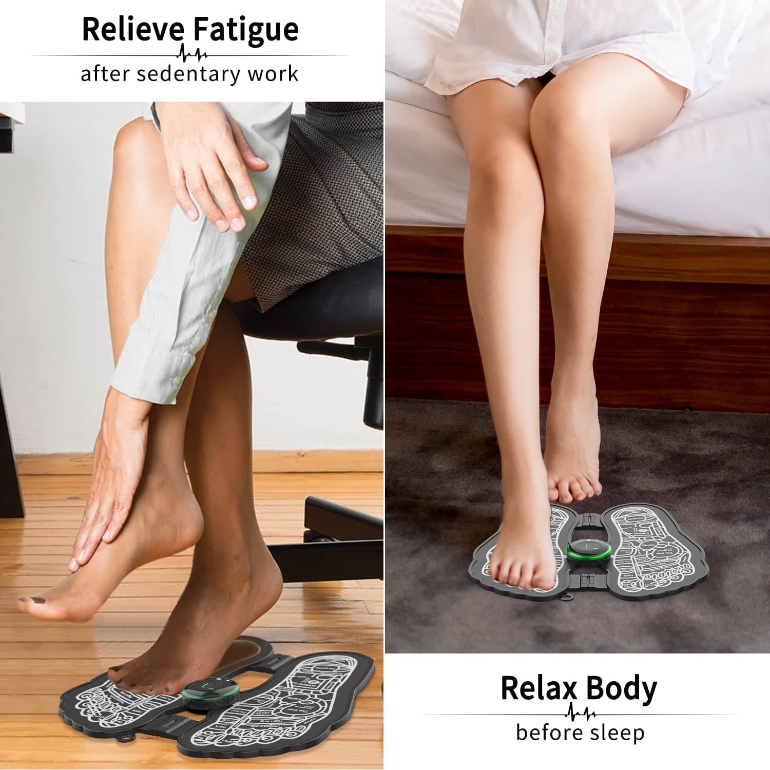 EMS Foot Stimulator Massager Mat - Electric Feet Acupressure Pad Acupuncture Massager Legs Circulation Machine anti Fatigue Sore Feet Relief Device Relaxation Gifts for Women Men