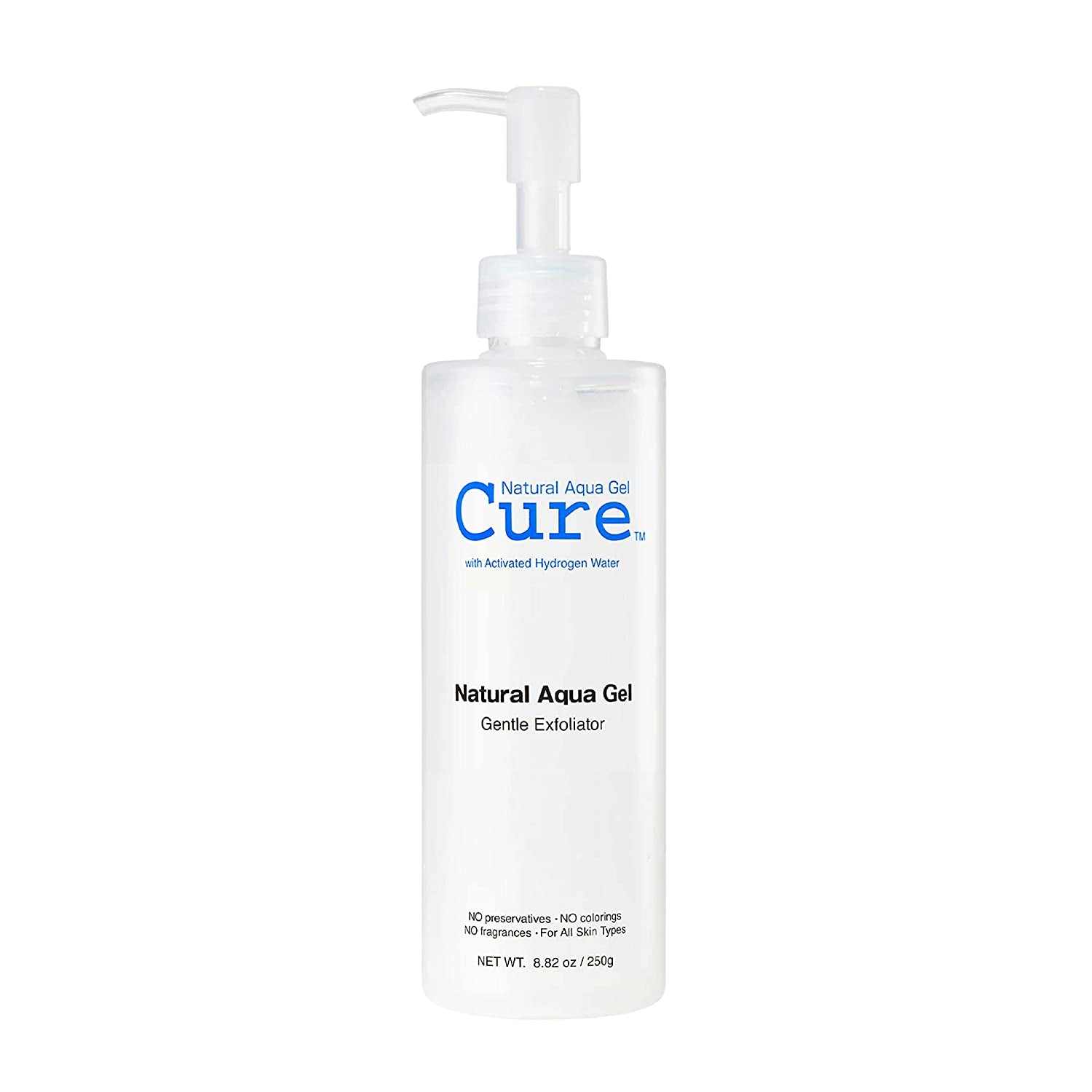 Toyo - Cure Aqua Gel Gentle Exfoliator - Facial/Full-Body Peeling Gel, Water-Based Exfoliator, Dead Skin Remover for Bright, Youthful Skin, 250Ml. - 1 Pack