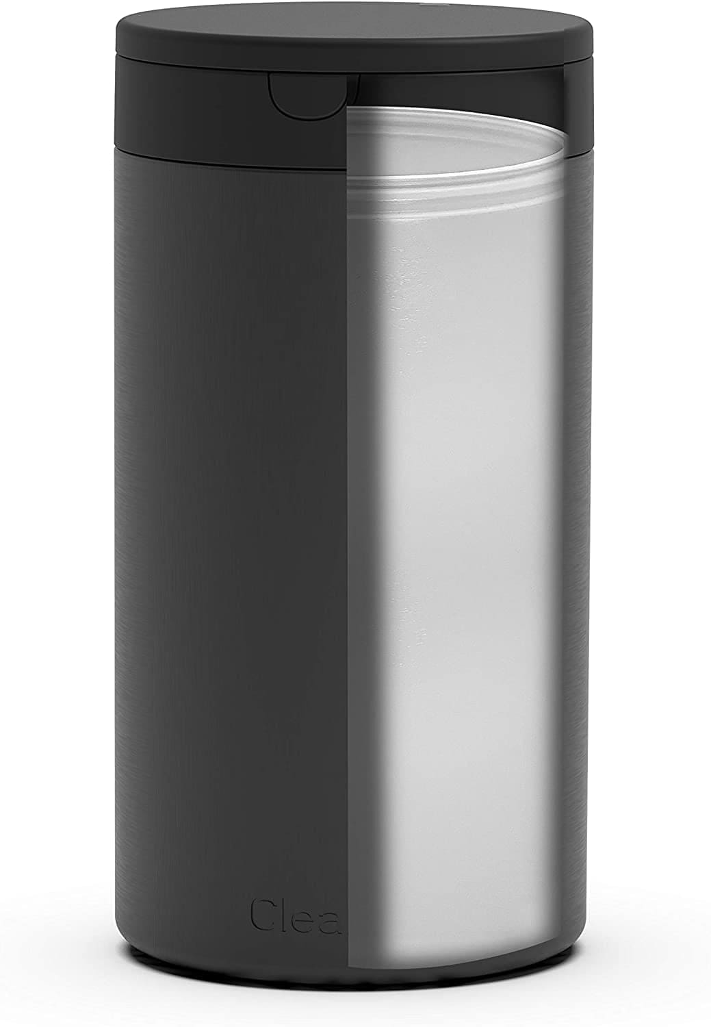 Spectrum Decorative Disinfecting Wipes Container (Black) - Refillable Dispenser for Bathroom, Kitchen, Classroom, Countertop, & Home Storage / Stainless Steel & Rust-Resistant