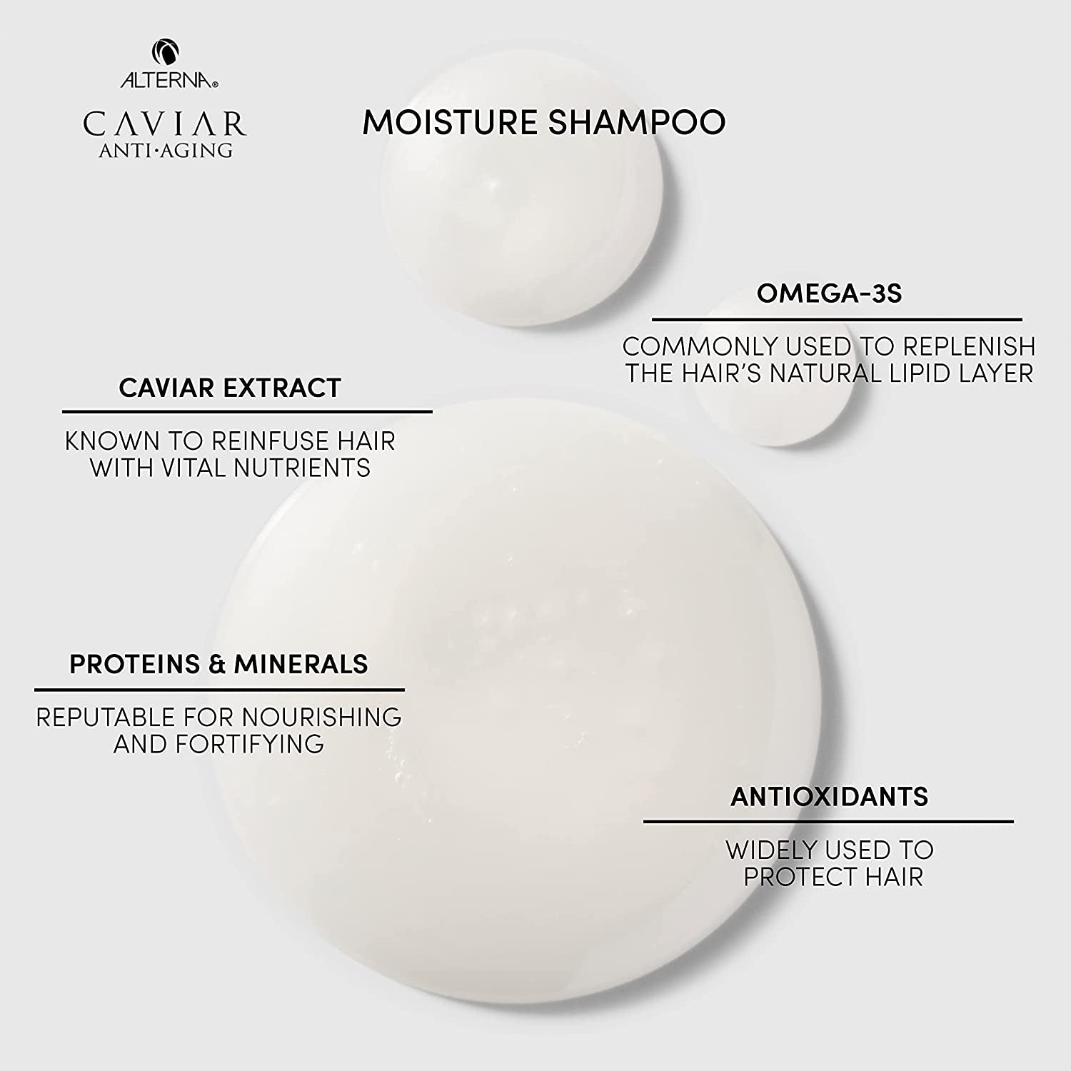 Alterna Caviar Anti-Aging Replenishing Moisture Shampoo | for Dry, Brittle Hair | Protects, Restores & Hydrates | Sulfate Free