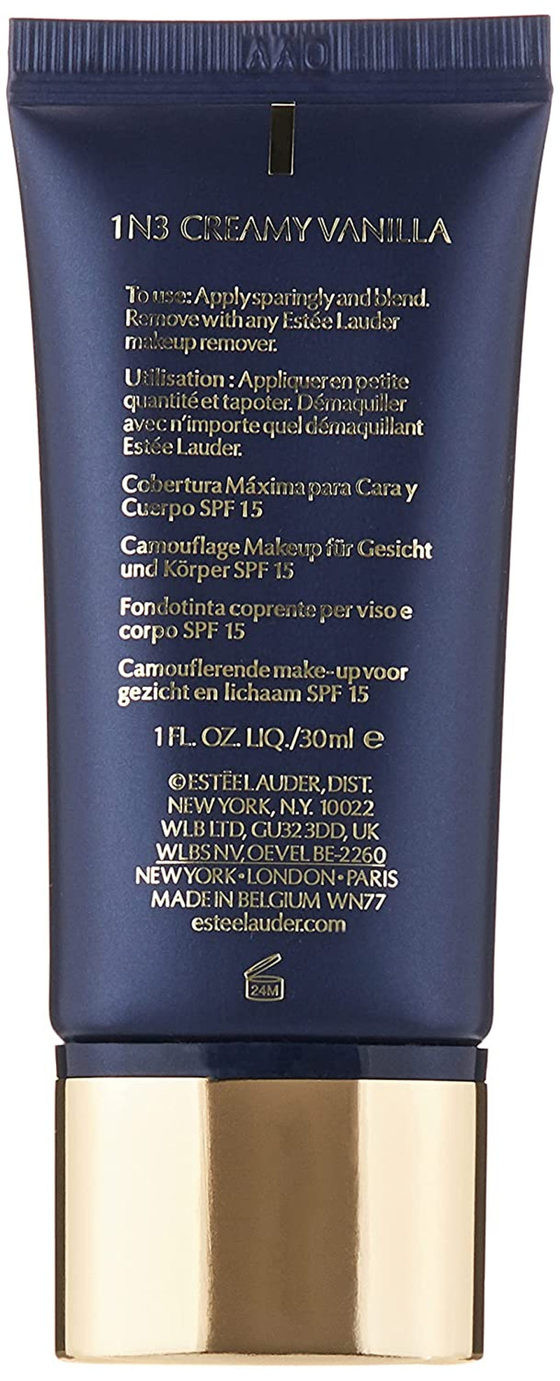 Estee Lauder Double Wear Maximum Cover Camouflage Makeup SPF 5 Foundation, No. 1N3 Creamy Vanilla, 1 Oz