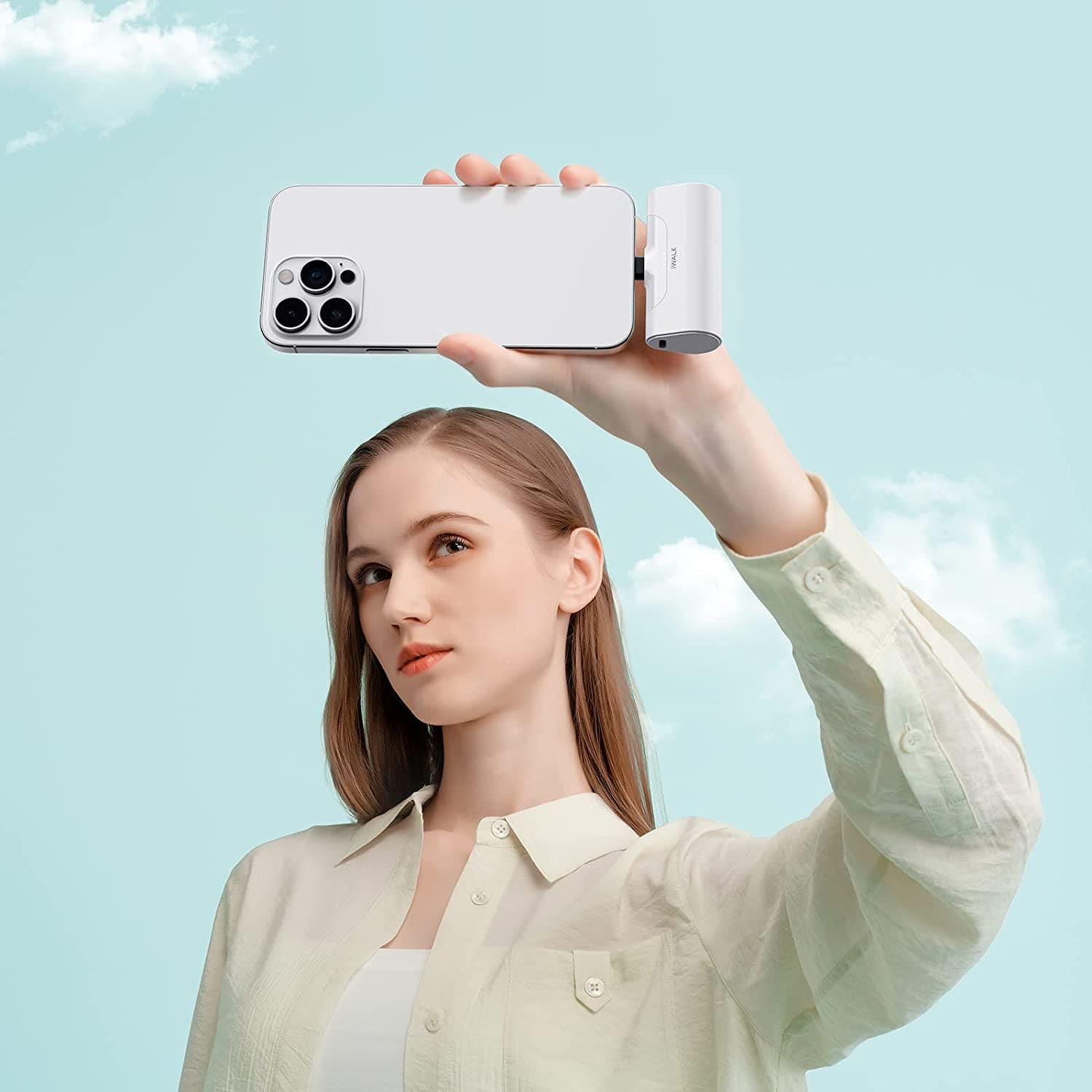 Small Portable Charger 4500Mah Ultra-Compact Power Bank Cute Battery Pack Compatible with Iphone 14/14 Pro Max/13/13 Pro Max/12/12 Pro Max/11 Pro/Xs Max/Xr/X/8/7/6/Plus Airpods and More,White