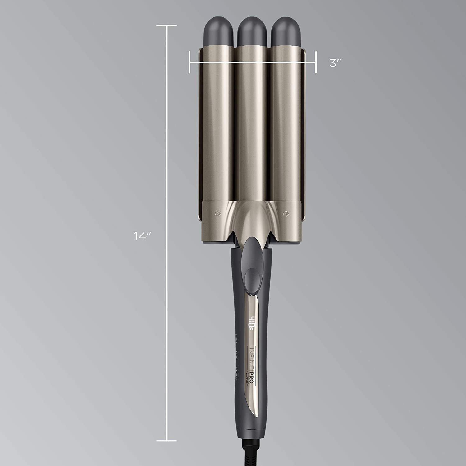 INFINITIPRO by  3 Barrel Hair Waver, Beach Waver Curling Iron, Long-Lasting Natural Looking Waves