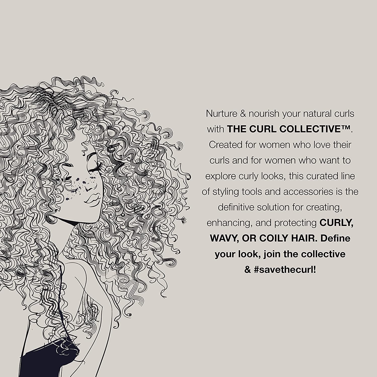 the Curl Collective 1875 Watt Ionic Ceramic Hair Dryer, Nurture and Nourish Your Natural Curls with the Curl Collective