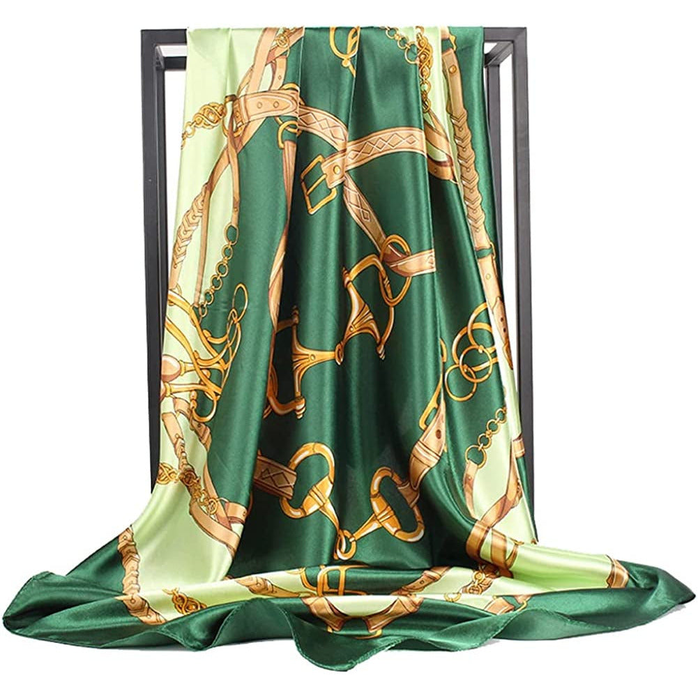 35" Large Square Fashion Scarves Women'S Satin Silk Feeling Hair Wrapping Scarfs Night Sleeping Headscarf