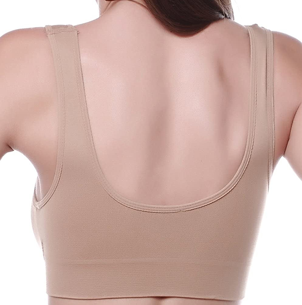 Women'S 3 Pack Seamless Comfortable Sports Bra with Removable Pads