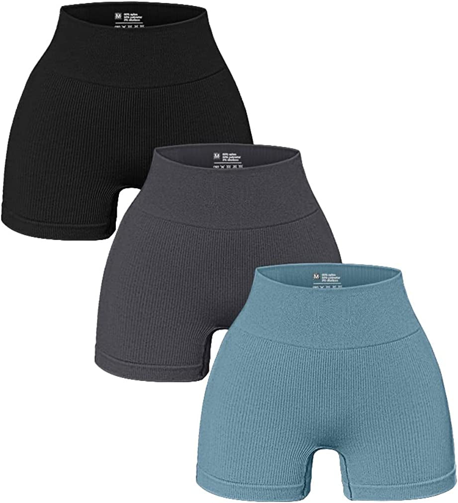 3 Piece for Women Yoga Shorts Workout Athletic Seamless High Wasit Gym Leggings