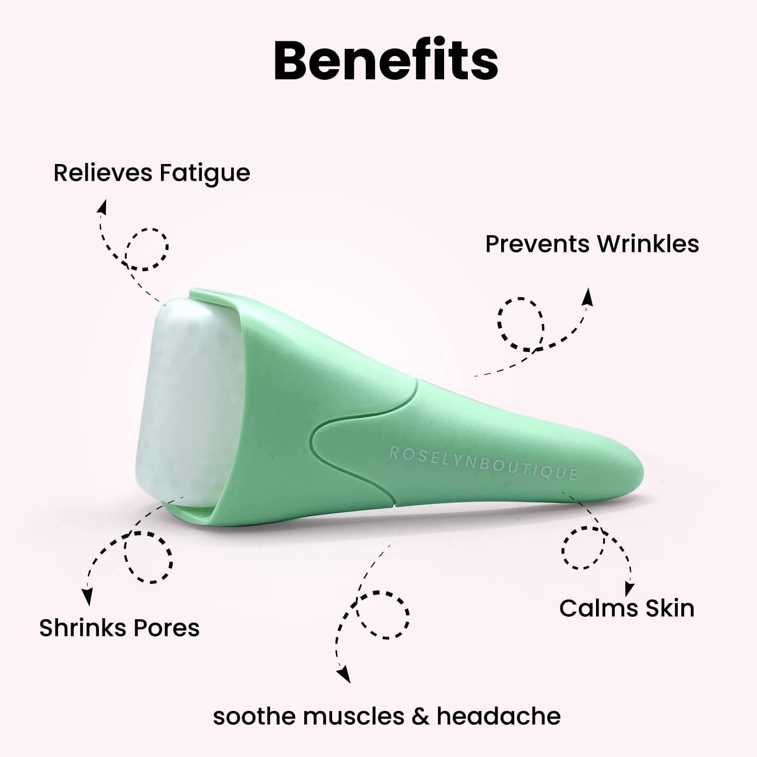Cryotherapy Ice Roller for Face Wrinkles Massager - Self Care Gifts Skincare Facial Tools Relaxation Puffiness for Whole Body Face Eyes (Green)
