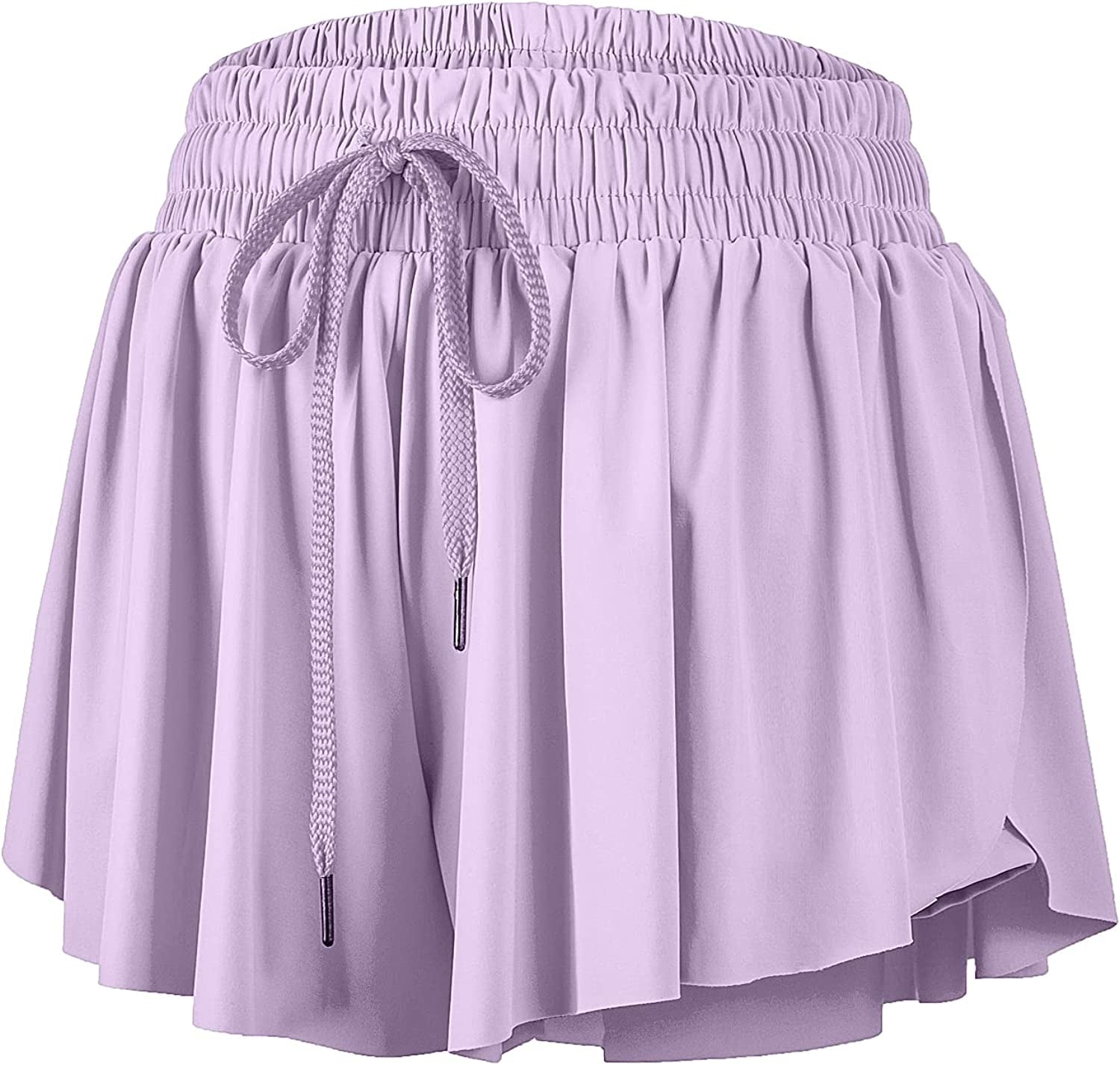 Flowy Athletic Shorts for Women Gym Yoga Workout Running Biker Spandex Butterfly Tennis Skirts Cute Clothes Summer