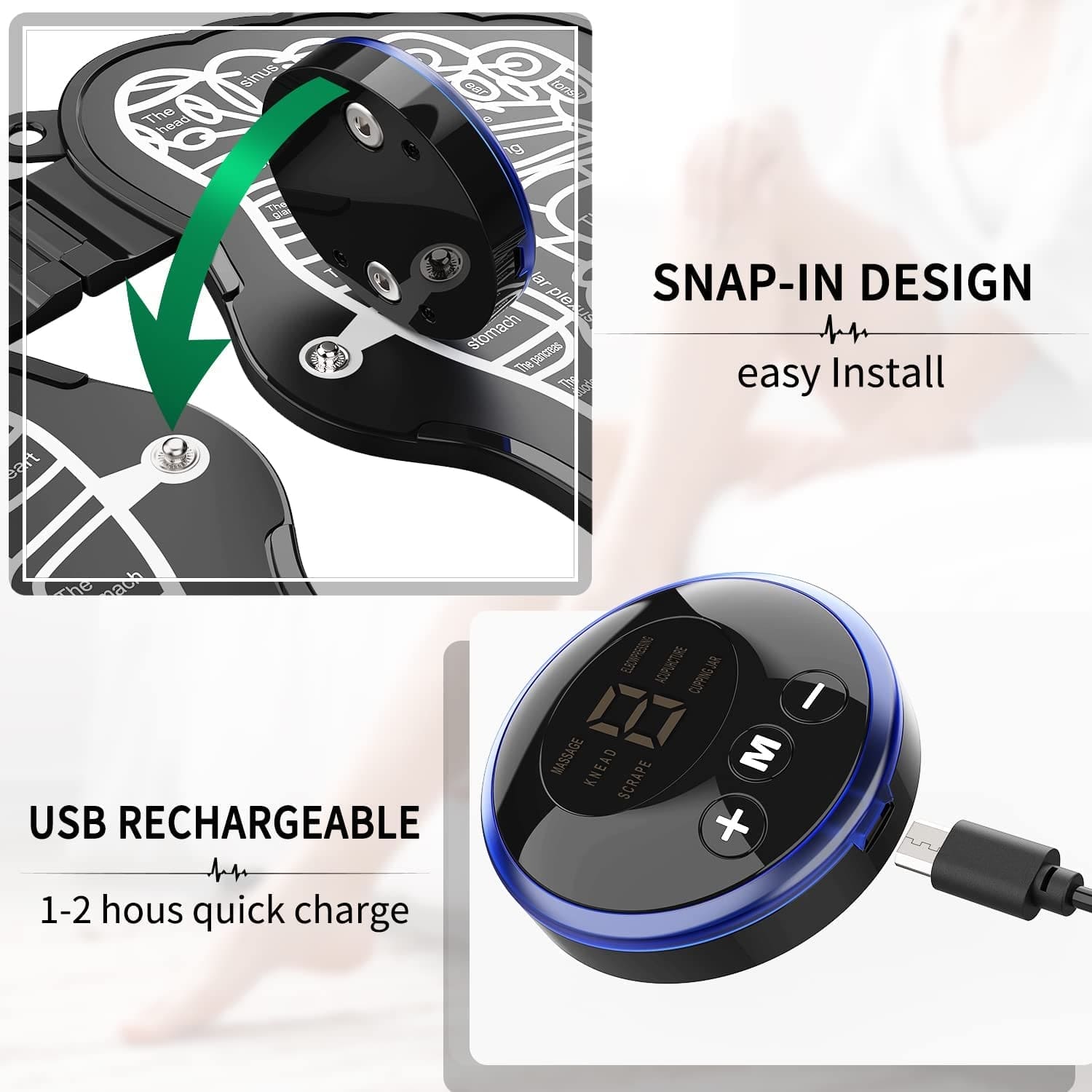 EMS Foot Stimulator Massager Mat - Electric Feet Acupressure Pad Acupuncture Massager Legs Circulation Machine anti Fatigue Sore Feet Relief Device Relaxation Gifts for Women Men