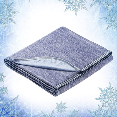 Revolutionary Cooling Blanket Absorbs Heat to Keep Adults/Children/Babies Cool on Warm Nights, Japanese Q-Max>0.4 Arc-Chill Cooling Fiber, 100% Cotton Backing, Summer Blanket for Night Sweat