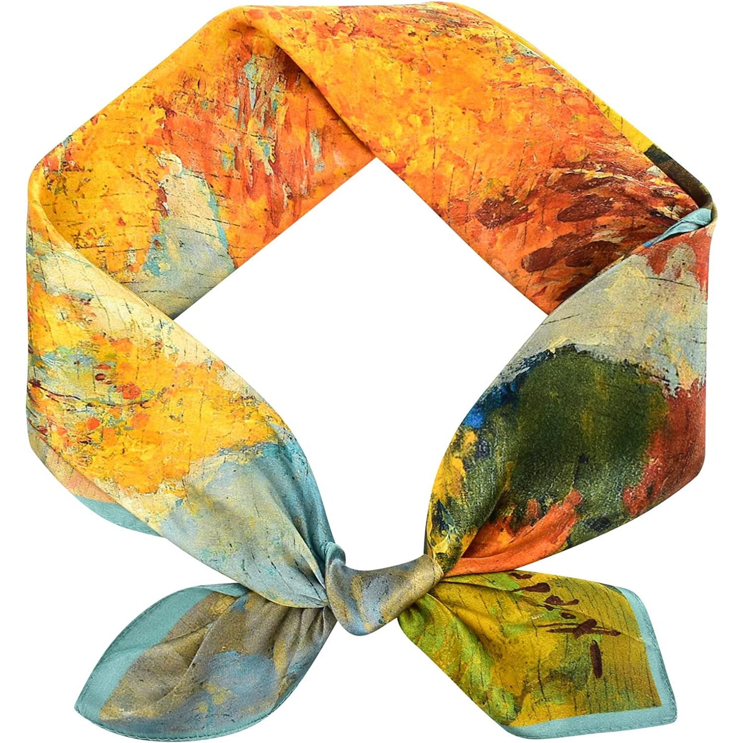 100% Silk Head Scarf for Women - 27" Hair Scarves Satin Head Scarf Bandanas Square Silk Hair Night Sleeping with Gift Packed