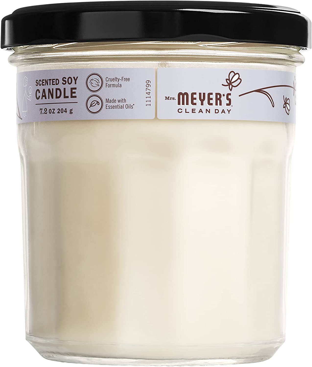 Mrs. Meyer'S Soy Aromatherapy Candle, 35 Hour Burn Time, Made with Soy Wax and Essential Oils, Lavender, 7.2 Oz - Pack of 2