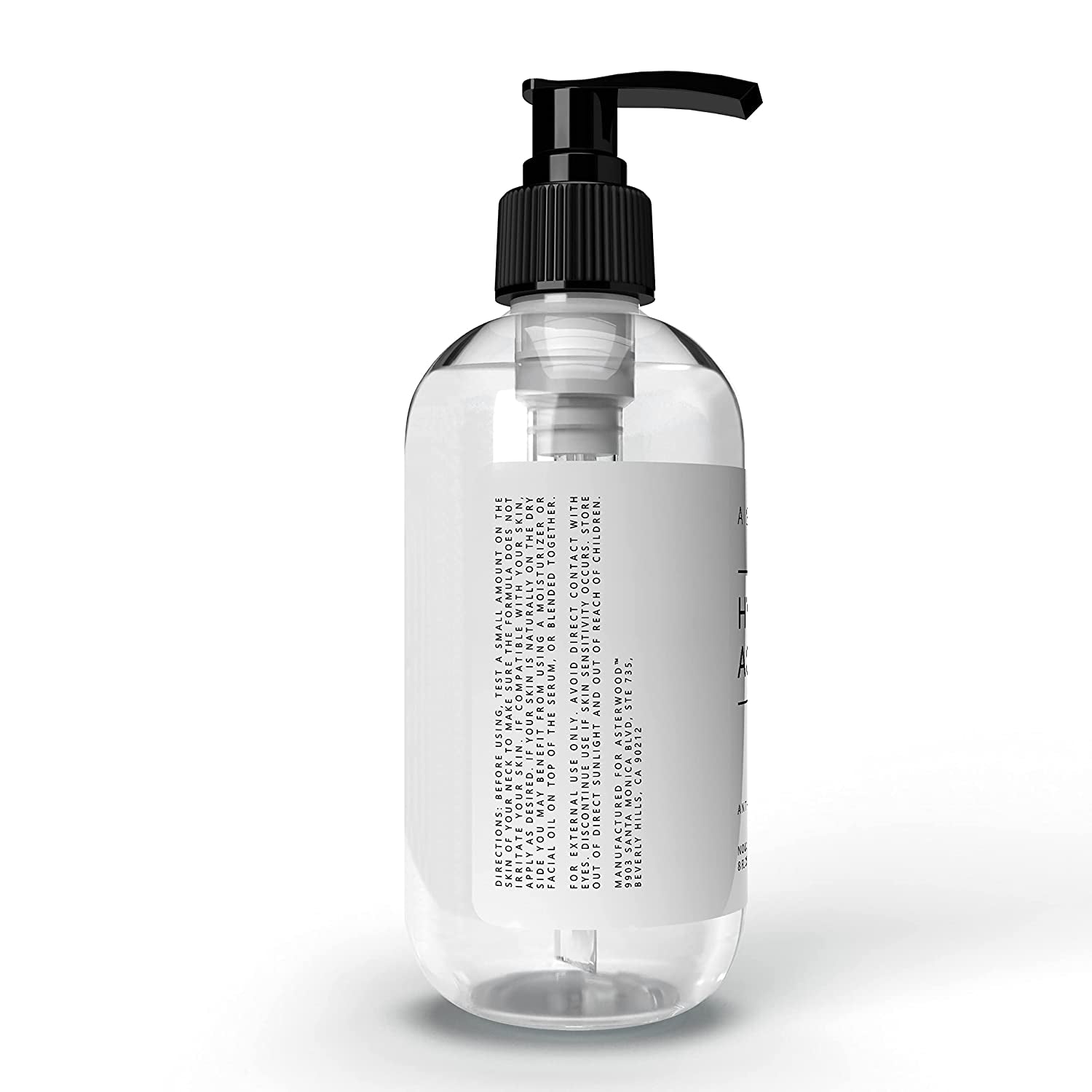Asterwood Pure Hyaluronic Acid Serum for Face (237 Ml/8 Oz); Plumping Anti-Aging Face Serum, Hydrating Facial Skin Care Product, Fragrance Free, Pairs Well with Vitamin C Serum & Retinol Serum